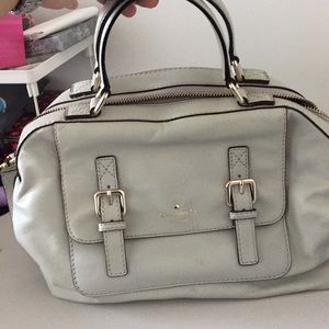 Well loved Kate Spade light grey bag